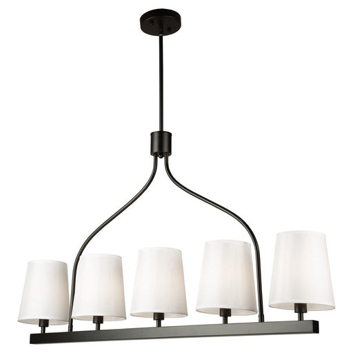 Rhythm Five Light Island Pendant in Black