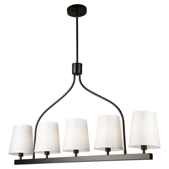 Rhythm Five Light Island Pendant in Black