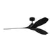 Collins Coastal Smart 60" Ceiling Fan in Midnight Black