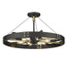 3866-MSF NB-AB - Vaughn Medium Semi-Flush in Natural Black with Aged Brass Accents by Golden Lighting