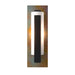 Forged Vertical Bar Sconce - Cherry or Copper Backplate in Black - 217186-SKT-10-CP-GG0065 by Hubbardton Forge