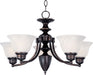 2699MROI - Malaga 5-Light Chandelier in Oil Rubbed Bronze with Marble Glass by Maxim Lighting