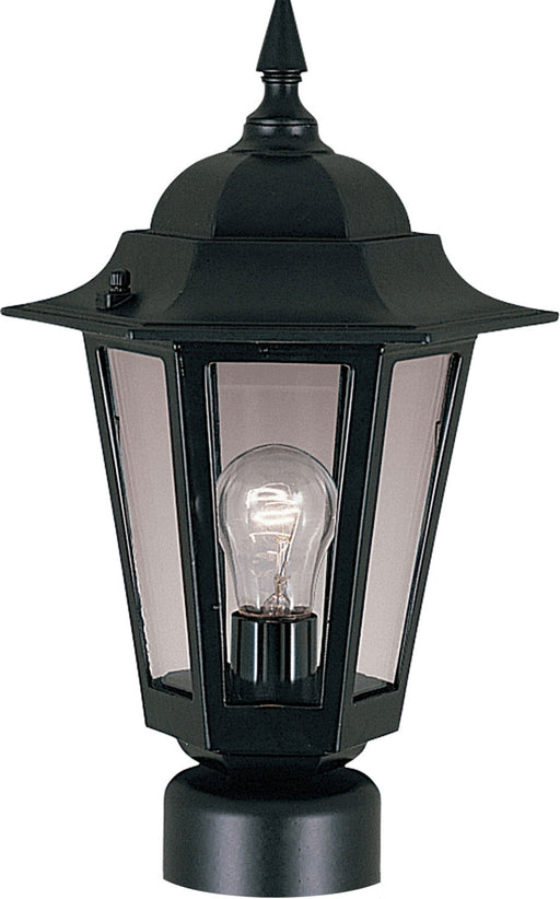 3001CLBK - Builder Cast 1-Light Outdoor Pole/Post Lantern in Black by Maxim Lighting