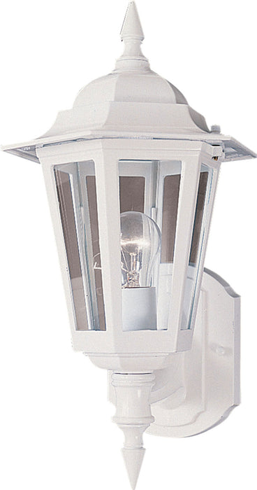 3000CLWT - Builder Cast 1-Light Outdoor Wall Mount in White with Clear Glass by Maxim Lighting