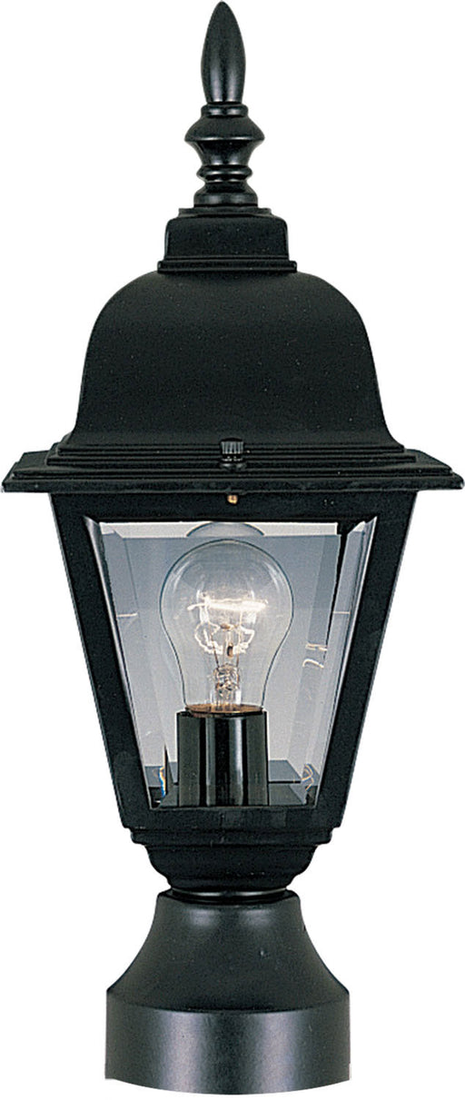 3006CLBK - Builder Cast 1-Light Outdoor Pole/Post Lantern in Black with Clear Glass by Maxim Lighting