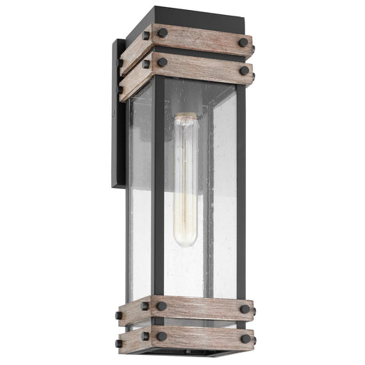 60-7541 - Homestead 1-Light Wall Lantern in Black & Wood by Nuvo Lighting