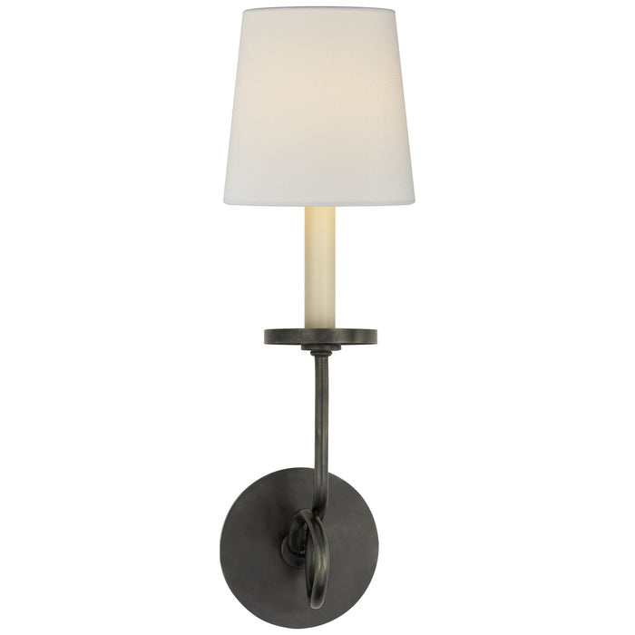 Symmetric Twist One Light Wall Sconce in Bronze