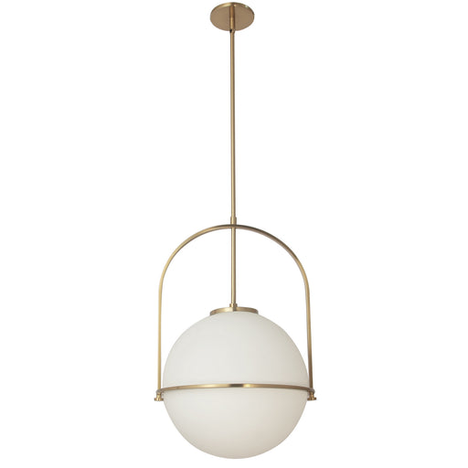 Paola One Light Pendant in Aged Brass