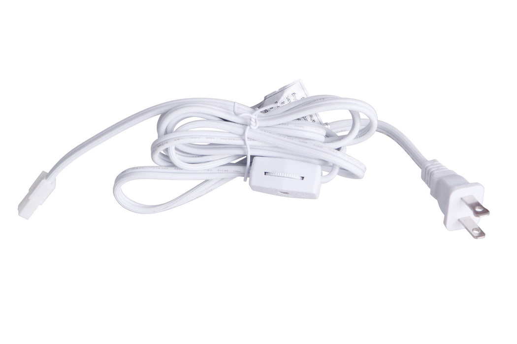 CPK11-PG6-W- Under Cabinet Puck Cord & Plug in White by Craftmade