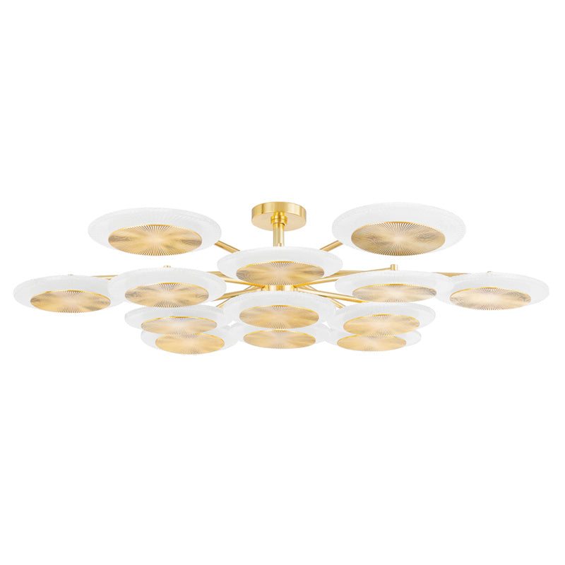 328-57-VPB - Topaz LED Chandelier in Vintage Polished Brass by Corbett Lighting