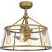 Barlow Four Light Fandelier in Weathered Brass