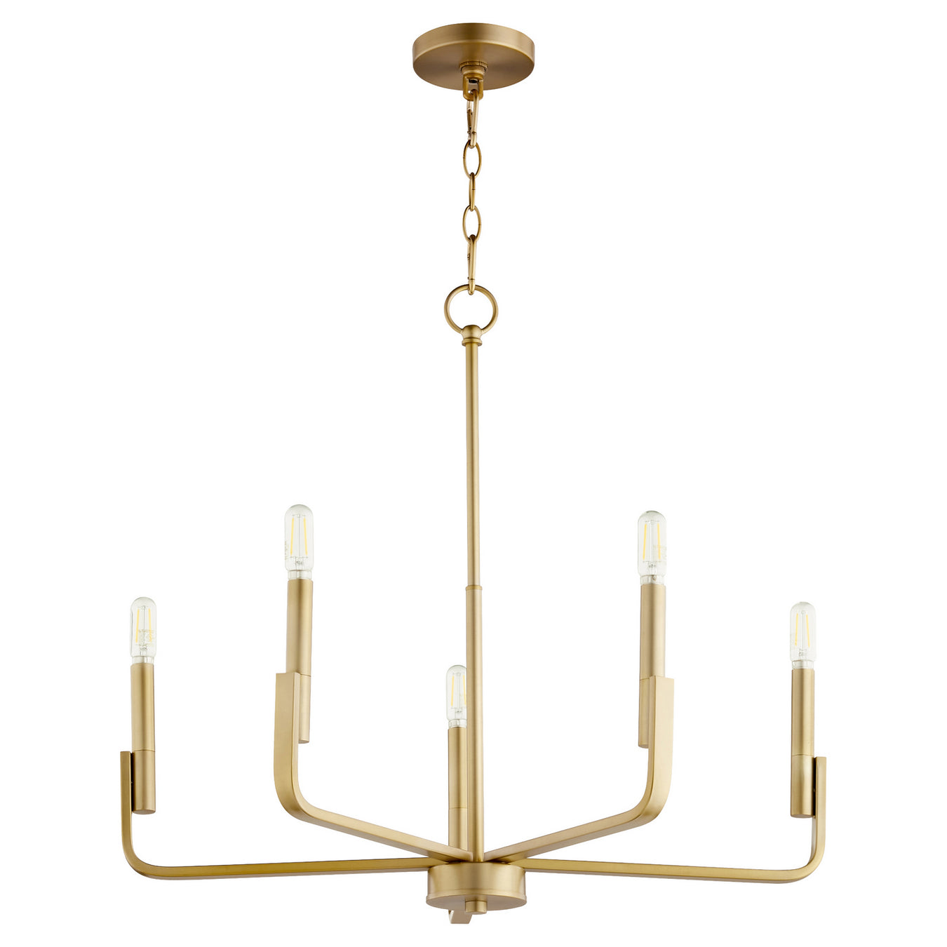 6210-5-80 - Tempo Chandelier in Aged Brass by Quorum