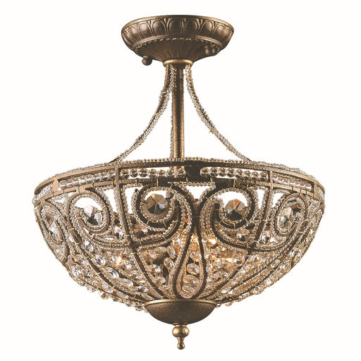 5964/3 - Elizabethan 3-Light Semi-Flush Mount by ELK Lighting