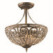 5964/3 - Elizabethan 3-Light Semi-Flush Mount by ELK Lighting