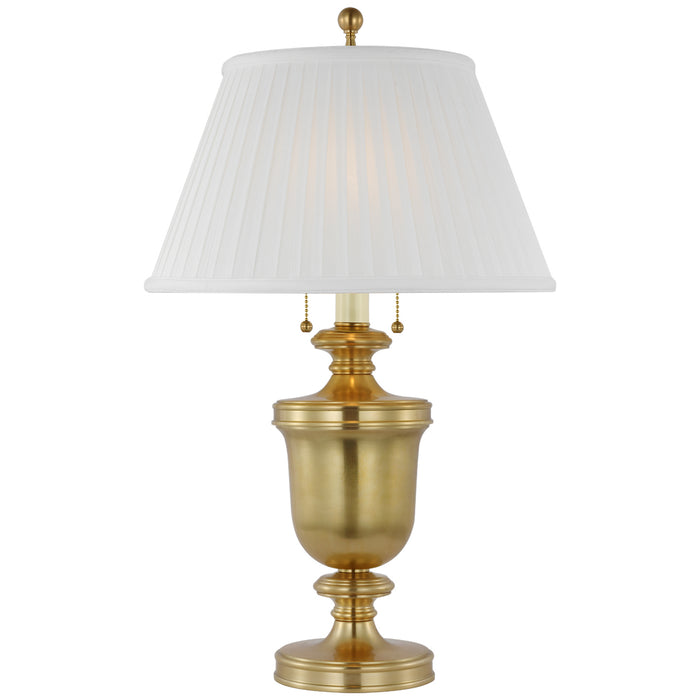 Classical Urn Table Two Light Table Lamp in Antique-Burnished Brass