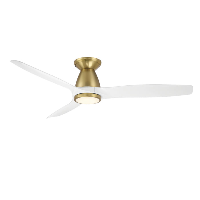 Skylark 54" Ceiling Fan in Soft Brass/Matte White