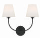 2442-OP-BF- Sylvan 2-Light Wall Mount in Black Forged by Crystorama