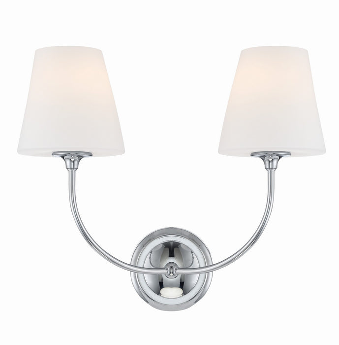 2442-OP-CH- Sylvan 2-Light Wall Mount in Polished Chrome by Crystorama