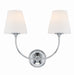 2442-OP-CH- Sylvan 2-Light Wall Mount in Polished Chrome by Crystorama