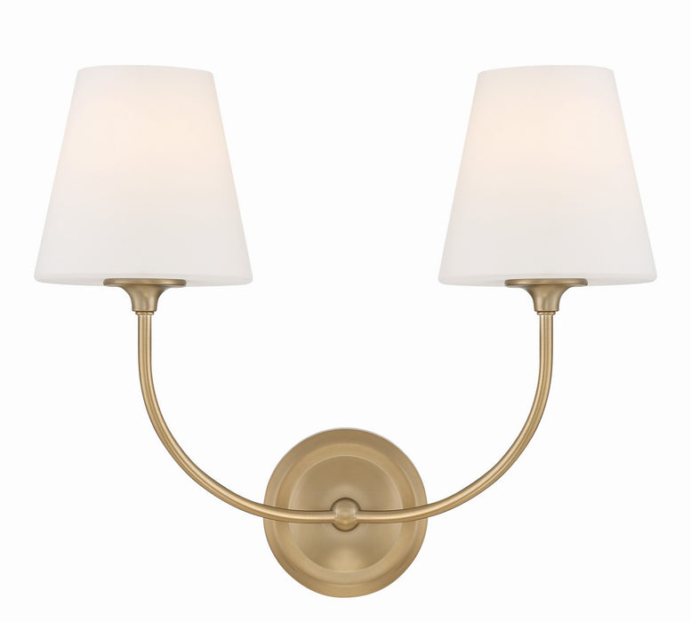 2442-OP-VG- Sylvan 2-Light Wall Mount in Vibrant Gold by Crystorama