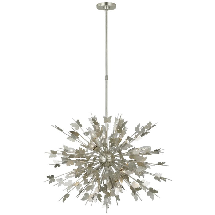 Farfalle LED Chandelier in Burnished Silver Leaf