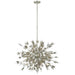 Farfalle LED Chandelier in Burnished Silver Leaf