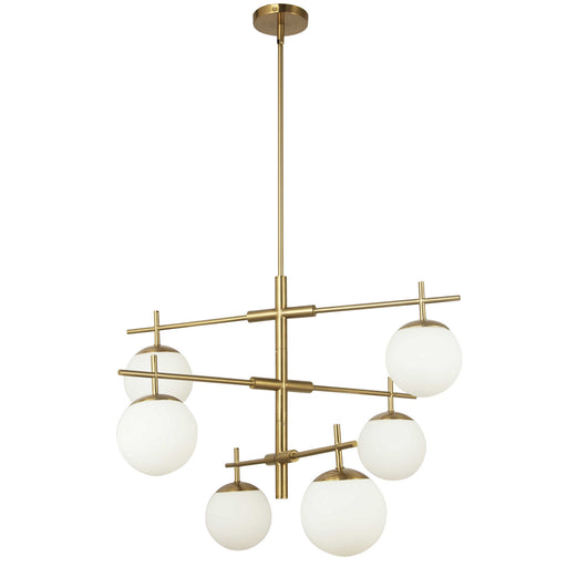 CAE-306C-AGB- Caelia 6-Light Chandelier in Aged Brass by Dainolite