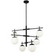 CAE-306C-MB- Caelia 6-Light Chandelier in Matte Black by Dainolite