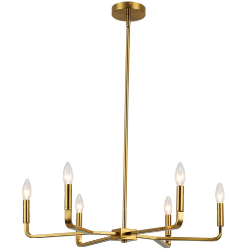 CLT-246-AGB- Colette 6-Light Chandelier in Aged Brass by Dainolite