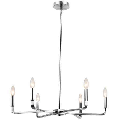 CLT-246-PC- Colette 6-Light Chandelier in Polished Chrome by Dainolite