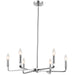 CLT-246-PC- Colette 6-Light Chandelier in Polished Chrome by Dainolite