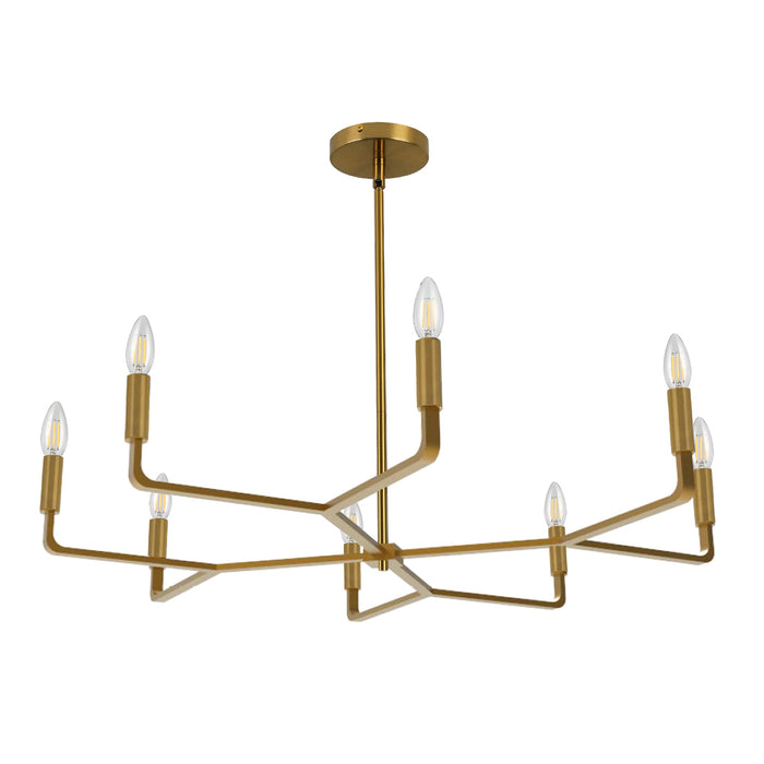 CLT-328-AGB- Colette 8-Light Chandelier in Aged Brass by Dainolite