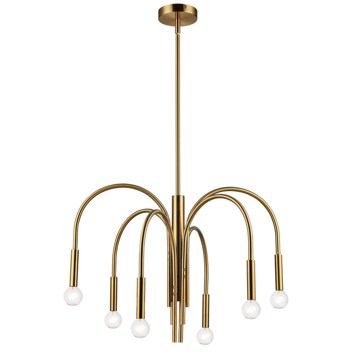 CLY-246C-AGB- Callway 6-Light Chandelier in Aged Brass by Dainolite