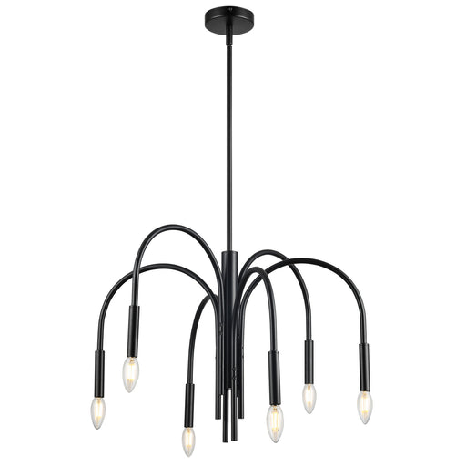 CLY-246C-MB- Callway 6-Light Chandelier in Black by Dainolite