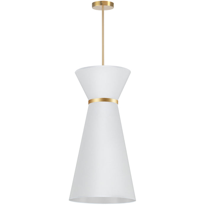 CTN-141P-AGB-790- Caterine 1-Light Pendant in White by Dainolite