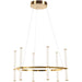 CVT-2436C-AGB- Corvette LED Chandelier in Aged Brass by Dainolite