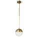 DAY-71P-AGB- Dayana 1-Light Pendant in Aged Brass by Dainolite