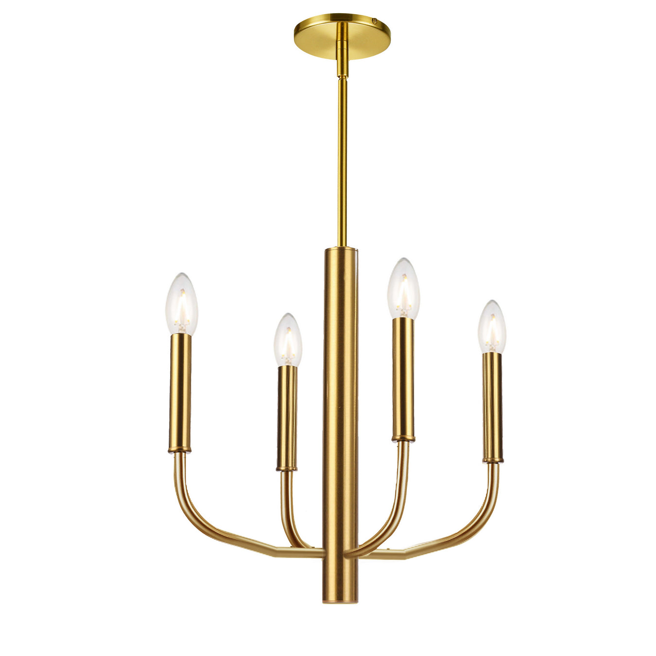 ELN-164C-AGB- Eleanor 4-Light Chandelier in Aged Brass by Dainolite