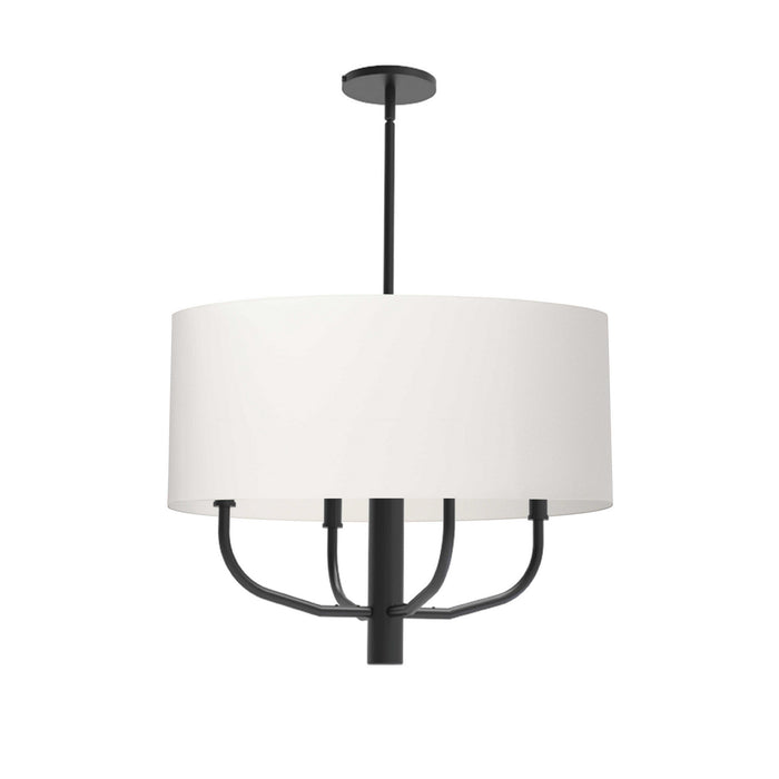 ELN-224C-MB-790- Eleanor 4-Light Chandelier in White by Dainolite