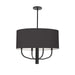 ELN-224C-MB-797- Eleanor 4-Light Chandelier in Black by Dainolite