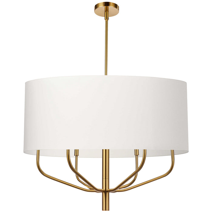 ELN-306C-AGB-790- Eleanor 6-Light Chandelier in White by Dainolite