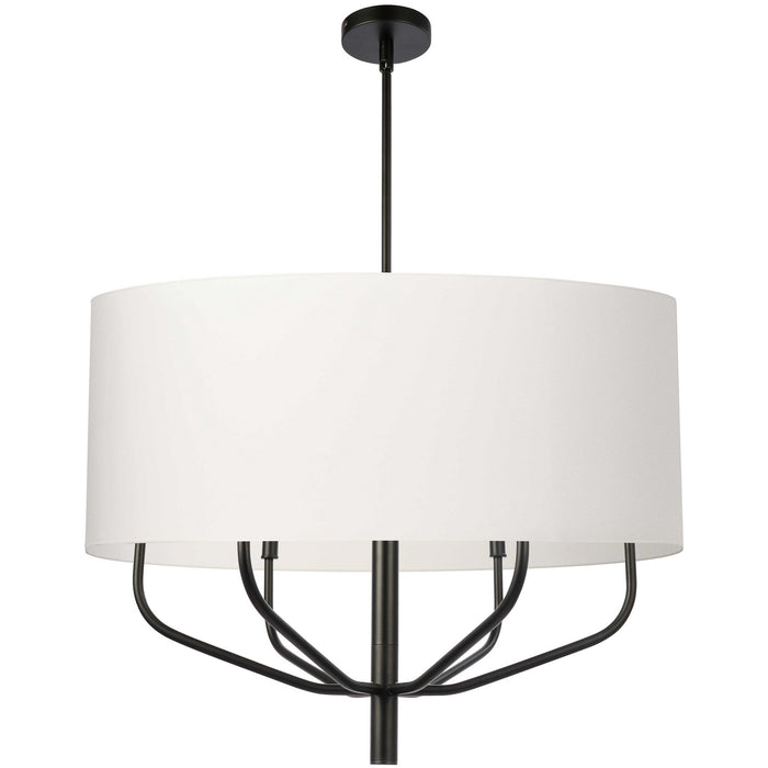 ELN-306C-MB-790- Eleanor 6-Light Chandelier in White by Dainolite