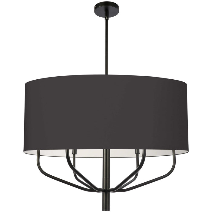 ELN-306C-MB-797- Eleanor 6-Light Chandelier in Black by Dainolite