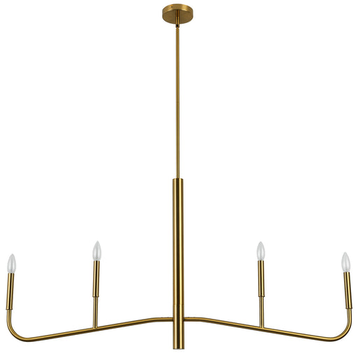 ELN-484HC-AGB- Eleanor 4-Light Chandelier in Aged Brass by Dainolite