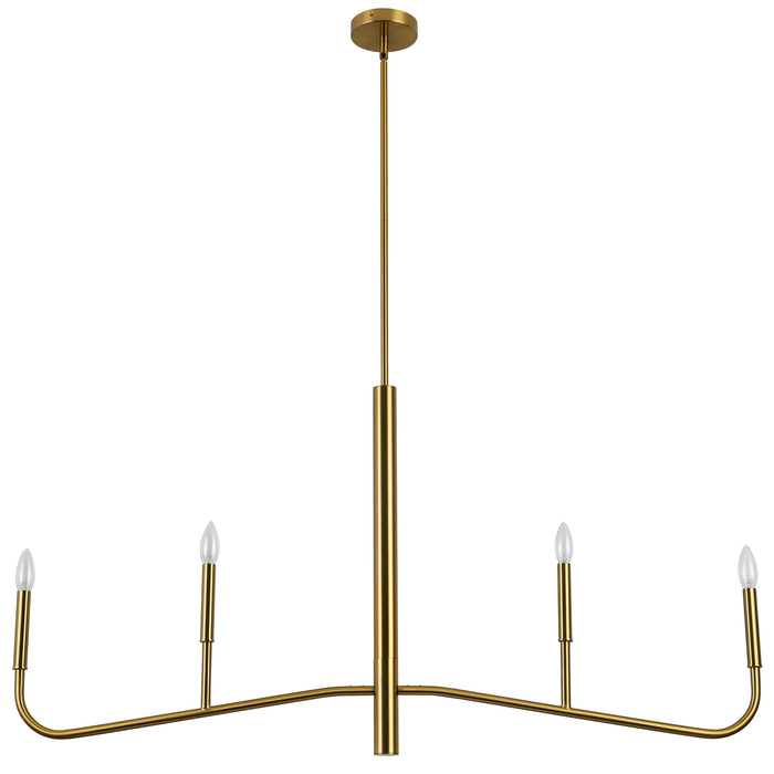 ELN-484HC-AGB- Eleanor 4-Light Chandelier in Aged Brass by Dainolite