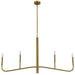 ELN-484HC-AGB- Eleanor 4-Light Chandelier in Aged Brass by Dainolite