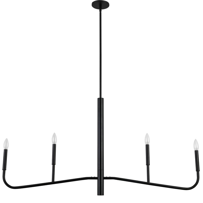 ELN-484HC-MB- Eleanor 4-Light Chandelier in Matte Black by Dainolite