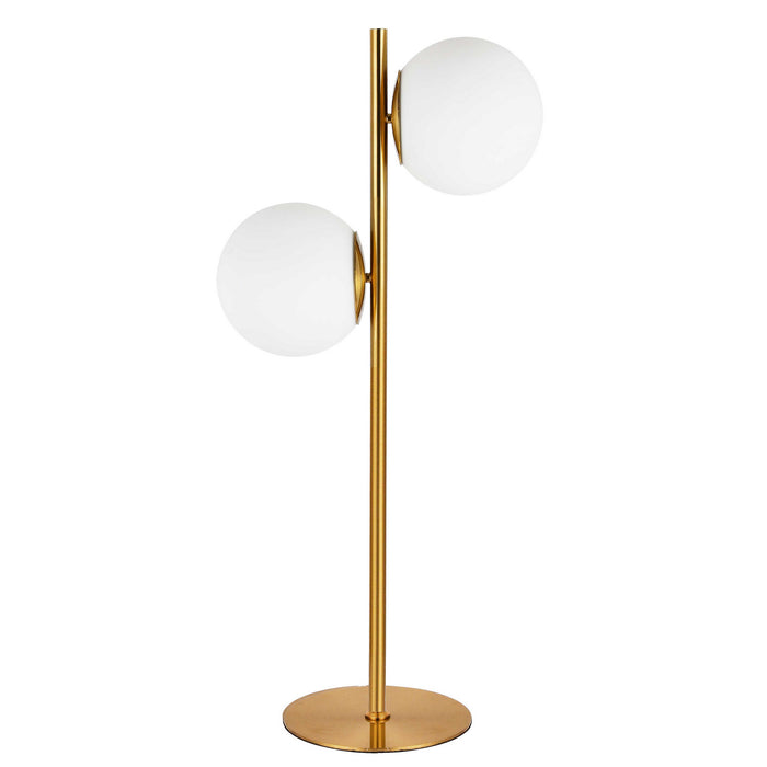 FOL-222T-AGB- Folgar 2-Light Table Lamp in Aged Brass by Dainolite