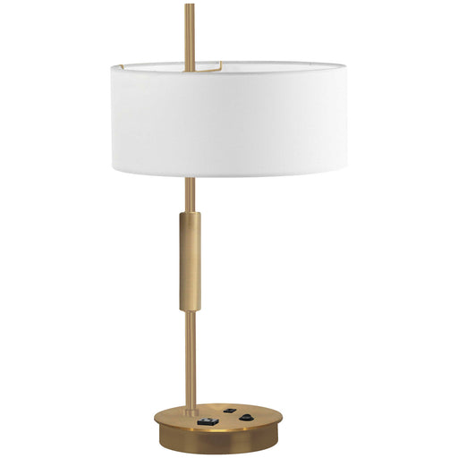 FTG-261T-AGB-WH- Fitzgerald 1-Light Table Lamp in Aged Brass by Dainolite