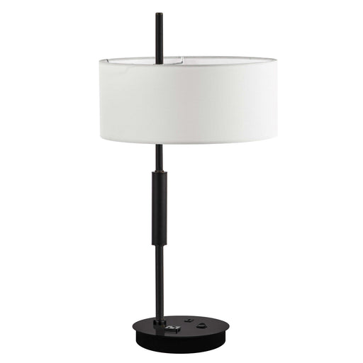 FTG-261T-MB-WH- Fitzgerald 1-Light Table Lamp in Matte Black by Dainolite